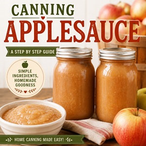 Turn fresh apples into smooth, flavorful applesauce with this easy home canning recipe. Perfect for snacks, baking, or serving alongside your favorite meals, this pantry staple is one of the best fall recipes to make during apple season and enjoy throughout the year.