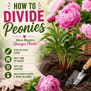 Learn how to divide peonies to grow healthier plants and encourage more blooms in your flower garden. This beginner-friendly gardening guide shares the best time to divide peonies and tips for growing beautiful cottage garden flowers that return year after year.
