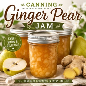Looking for a delicious way to preserve fresh pears? This easy ginger pear jam recipe has the perfect balance of sweet fruit and warm spice. A wonderful addition to your homemade pantry and a thoughtful homemade gift.