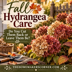 Learn how to care for hydrangeas as the seasons change and get your garden ready for winter. Hydrangeas are beautiful cottage garden flowers and a favorite for simple garden living, with a few easy fall tasks that can help keep them looking their best.