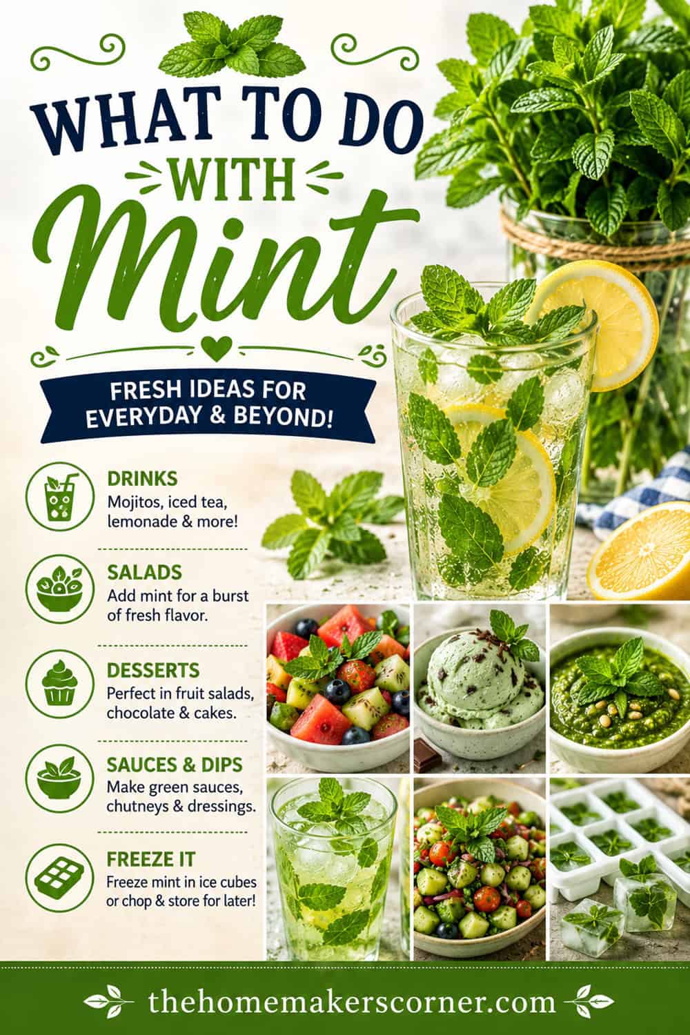What to Do With Fresh Mint Leaves - Homemaker's Corner