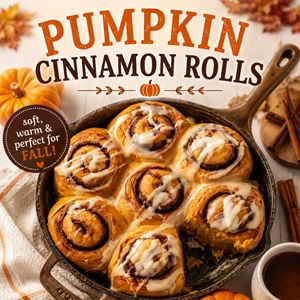 Easy Pumpkin Cinnamon Rolls for Fall