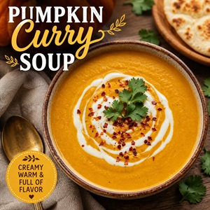 Warm up with a bowl of creamy pumpkin curry soup made with real pumpkin, fragrant spices, and a silky smooth texture. This easy homemade soup is perfect with crusty bread or naan and is ideal for fans of simple homemade living and cozy comfort food.