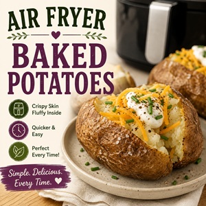 Easy Crispy Baked Potatoes in the Air Fryer