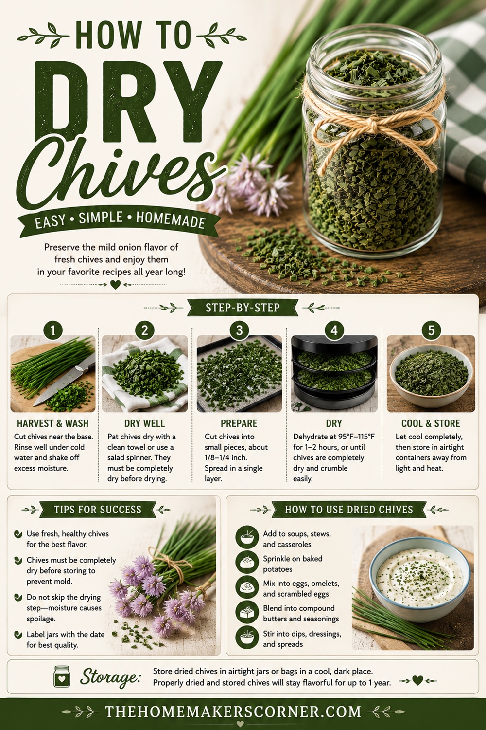 How to Preserve Chives for Year-Round Cooking - Homemaker's Corner