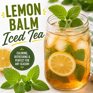 This homemade lemon balm iced tea is light, refreshing, and naturally lemony. Made with fresh lemon balm leaves, it's the perfect herbal iced tea for hot summer days, backyard gatherings, or relaxing on the porch. Save this easy garden-fresh recipe!