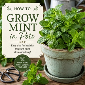 Learn how to grow mint in pots and enjoy a steady supply of fresh herbs right outside your door. Mint is easy to grow in containers and perfect for teas, recipes, homemade drinks, and kitchen garden living.