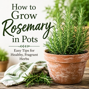 Learn how to grow rosemary in pots with these simple tips for healthy, fragrant herbs. Rosemary thrives in containers and is perfect for patios, balconies, and small-space gardens. A must-have plant for anyone who loves kitchen garden living and fresh herbs.