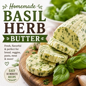 Easy Basil Herb Butter with Fresh Basil