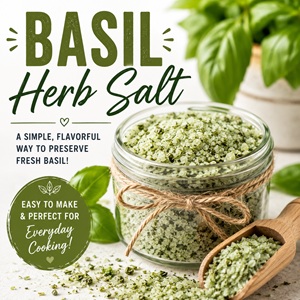 The Best Fresh Basil Herb Salt Recipe