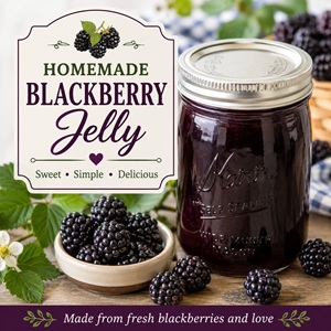 Learn how to make rich, flavorful blackberry jelly with this easy step-by-step recipe. Perfect for spreading on toast, biscuits, and muffins, this recipe is a delicious addition to your homemade pantry and a wonderful way to enjoy summer recipes while embracing from scratch living.