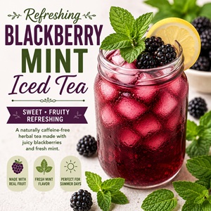 How to Make a Refreshing Blackberry Mint Herbal Tea
