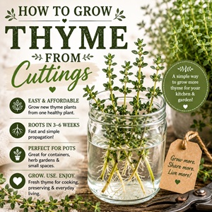 Discover how to propagate thyme from cuttings and grow healthy new plants in just a few weeks. This beginner-friendly gardening project is a great way to expand your herb garden while embracing simple garden living, kitchen gardening, and sustainable growing.