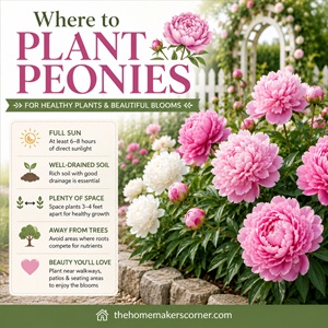 Create beautiful cottage gardens by planting peonies in the right location. Learn where peonies grow best, how much sun they need, where to avoid planting them, and how to enjoy spectacular blooms for decades.