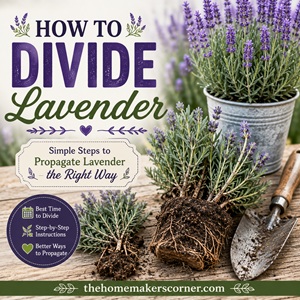 Learn how to divide young lavender plants without damaging their roots. This step-by-step guide explains the best time to divide lavender, how to replant divisions, and why cuttings are often the better choice for cottage gardens and herb gardens.