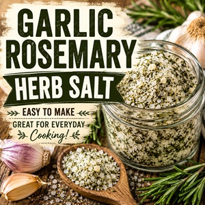 Easy Garlic Rosemary Herb Salt