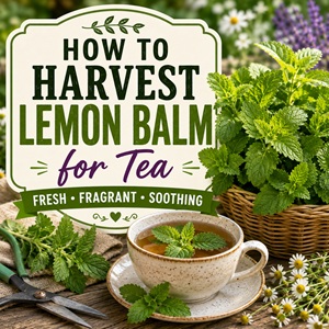 Learn how to harvest lemon balm at the perfect time for the freshest flavor and aroma. This easy guide covers when to pick, how to harvest, and simple tips for enjoying homemade herbal teas all year long. Perfect for anyone who loves from scratch living, herbal recipes, and growing cottage garden herbs.