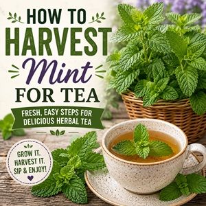 Discover when and how to harvest mint for the freshest flavor and aroma. Learn how to cut, dry, and store mint so you can enjoy homemade herbal teas year-round. A must-read for gardeners who love cottage garden herbs, from scratch living, and creating simple herbal recipes from the garden.