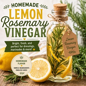 This easy infused vinegar is a beautiful way to add homemade flavor to everyday meals. Make a bottle for your homemade pantry and try other favorites like Basil Vinegar, Rosemary Vinegar, Tarragon Vinegar, and Rosemary Olive Oil.