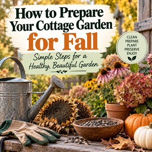 Fall is the perfect time to give your cottage garden a little attention without cutting everything back. Save seeds from your favorite annuals, remove diseased foliage, harvest herbs, add compost, mulch where needed, and plant spring-flowering bulbs. A simple fall garden checklist for anyone who loves cottage garden flowers and simple garden living.
