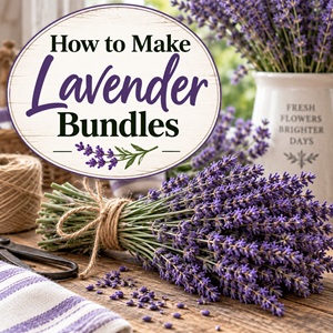 Learn how to make simple lavender bundles from your garden with just a few supplies. This easy project is a beautiful way to preserve your harvest and enjoy your cottage garden flowers throughout the year.