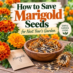Don’t let those dried marigold flowers go to waste! Learn how to collect marigold seeds from spent blooms, dry them properly, and store them for next year’s garden. This easy seed-saving method is perfect for cottage gardens and anyone who loves simple garden living.